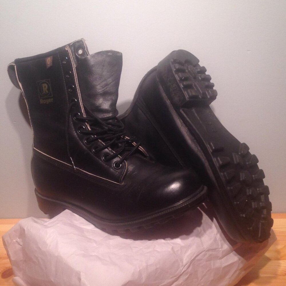 Royer Black Leather Insulated Tactical Boots